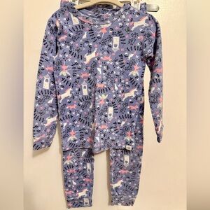 Gap Kids Whimsical Unicorn Pajamas - Blue and Pink